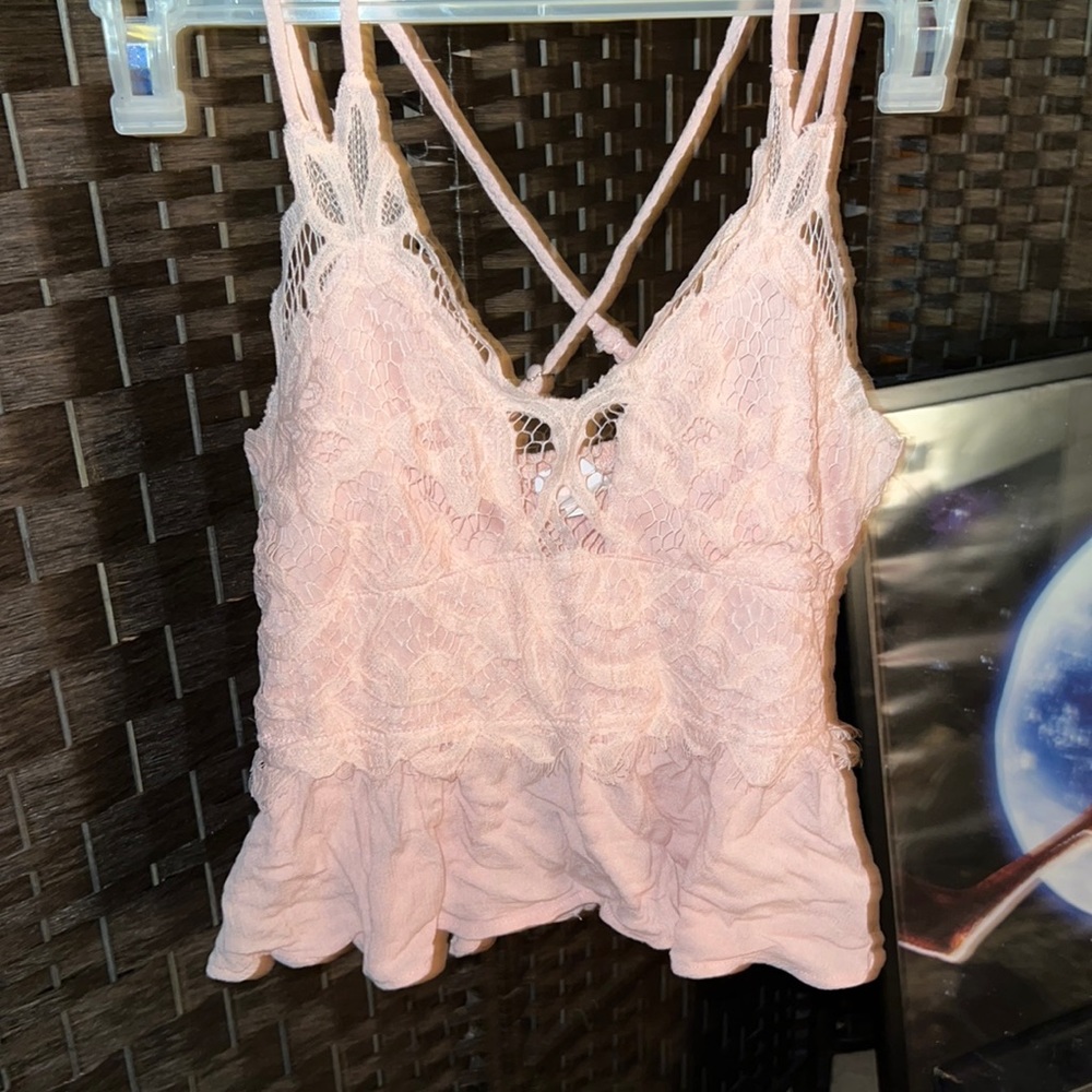 Pink flowy shirt